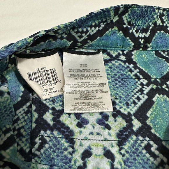 Women’s BCBGMaxazria Dress Pants Blue Snake Print Size S Small needs sew - Picture 9 of 10